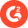 The g2 logo in an orange circle.
